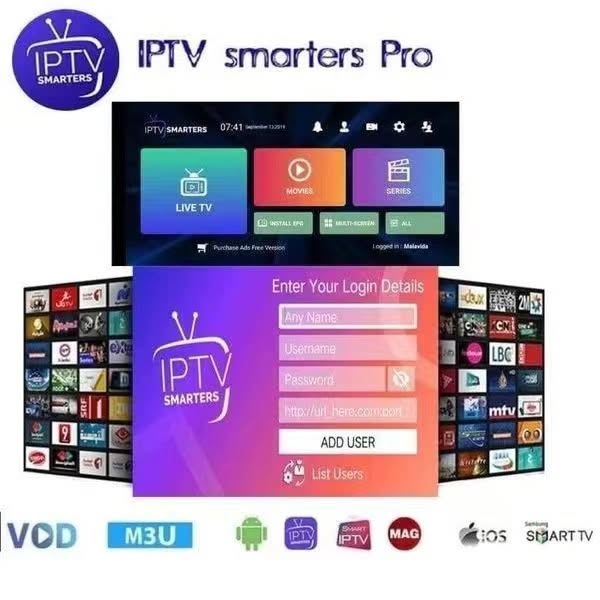 IPTV Smarters Pro setup guide showing app installation and configuration on Smart TV, smartphone, and tablet for seamless streaming