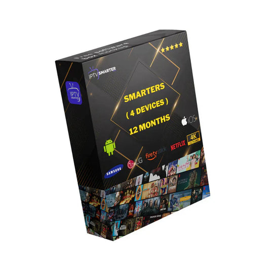 12 months iptv smarters pro 4 evices